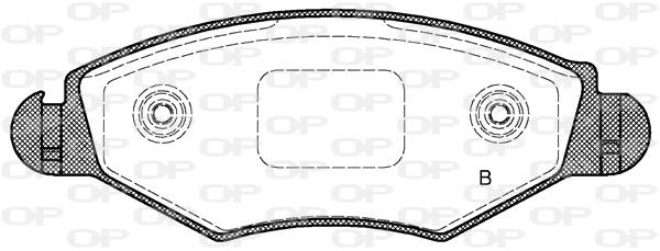 BPA0643.20 OPEN PARTS Комплект тормозных колодок, дисковый тормоз (фото 2)