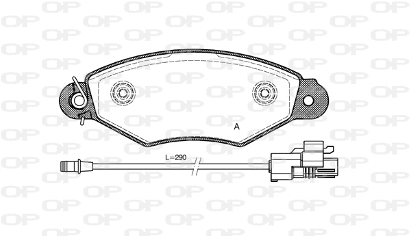 BPA0643.30 OPEN PARTS Комплект тормозных колодок, дисковый тормоз (фото 1)