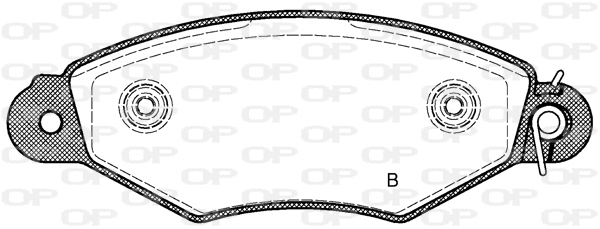 BPA0643.30 OPEN PARTS Комплект тормозных колодок, дисковый тормоз (фото 2)