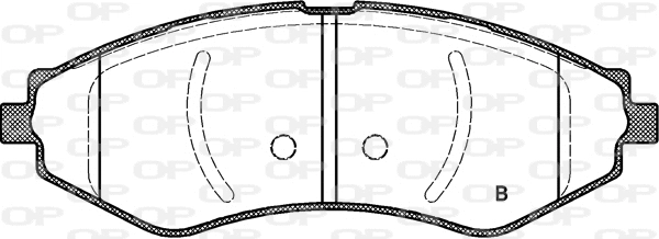 BPA0645.22 OPEN PARTS Комплект тормозных колодок, дисковый тормоз (фото 2)