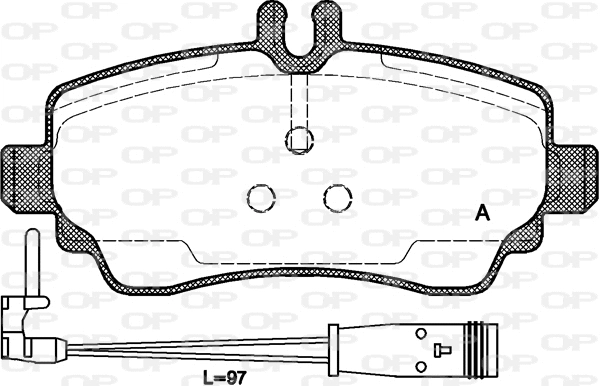 BPA0650.22 OPEN PARTS Комплект тормозных колодок, дисковый тормоз (фото 1)