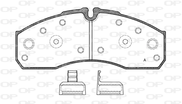 BPA0651.30 OPEN PARTS Комплект тормозных колодок, дисковый тормоз (фото 1)