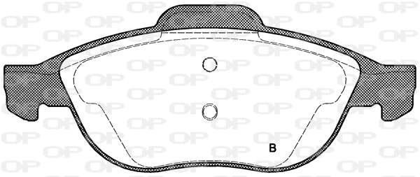 BPA0660.11 OPEN PARTS Комплект тормозных колодок, дисковый тормоз (фото 2)