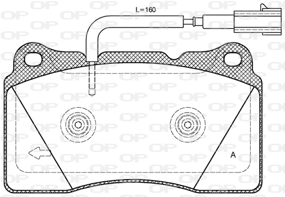 BPA0666.12 OPEN PARTS Комплект тормозных колодок, дисковый тормоз (фото 1)