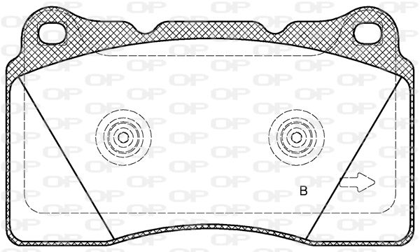 BPA0666.12 OPEN PARTS Комплект тормозных колодок, дисковый тормоз (фото 2)