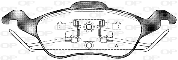 BPA0691.00 OPEN PARTS Комплект тормозных колодок, дисковый тормоз (фото 1)
