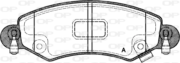 BPA0702.12 OPEN PARTS Комплект тормозных колодок, дисковый тормоз (фото 1)