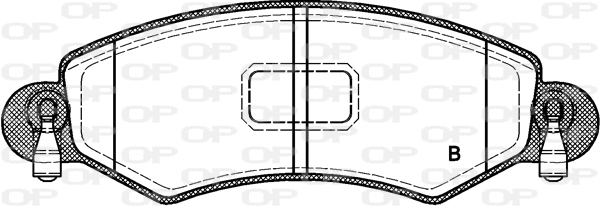 BPA0702.12 OPEN PARTS Комплект тормозных колодок, дисковый тормоз (фото 2)