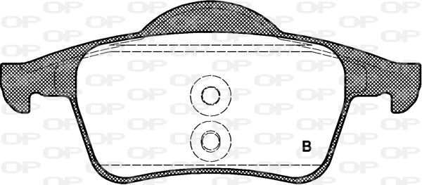 BPA0714.00 OPEN PARTS Комплект тормозных колодок, дисковый тормоз (фото 2)