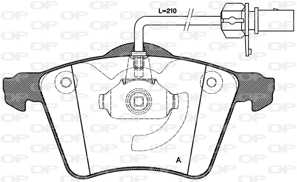 BPA0721.02 OPEN PARTS Комплект тормозных колодок, дисковый тормоз (фото 1)