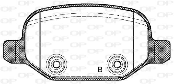 BPA0727.02 OPEN PARTS Комплект тормозных колодок, дисковый тормоз (фото 2)