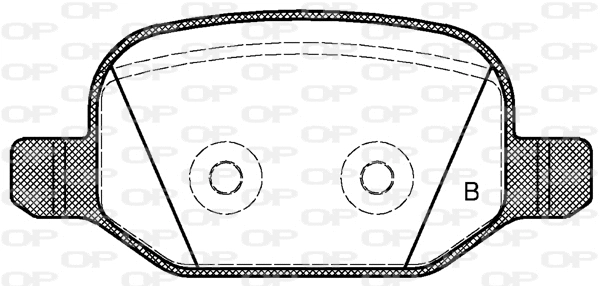 BPA0727.52 OPEN PARTS Комплект тормозных колодок, дисковый тормоз (фото 2)