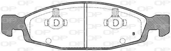 BPA0736.02 OPEN PARTS Комплект тормозных колодок, дисковый тормоз (фото 2)