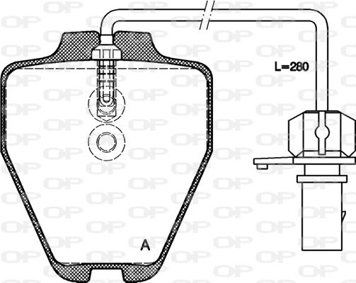 BPA0752.22 OPEN PARTS Комплект тормозных колодок, дисковый тормоз (фото 1)