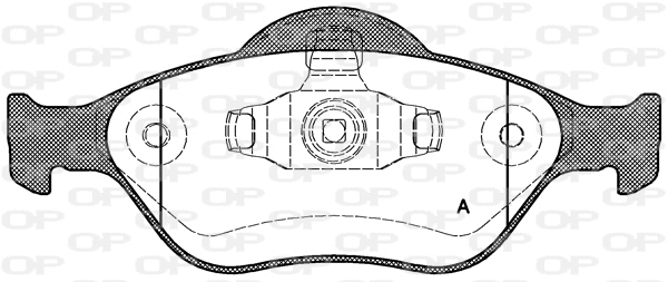 BPA0766.00 OPEN PARTS Комплект тормозных колодок, дисковый тормоз (фото 1)