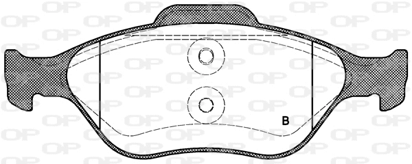 BPA0766.00 OPEN PARTS Комплект тормозных колодок, дисковый тормоз (фото 2)