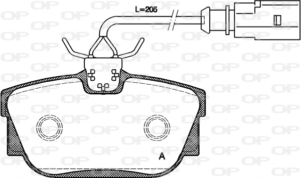 BPA0767.01 OPEN PARTS Комплект тормозных колодок, дисковый тормоз (фото 1)