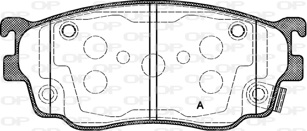 BPA0800.12 OPEN PARTS Комплект тормозных колодок, дисковый тормоз (фото 1)