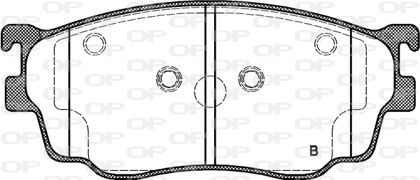 BPA0800.12 OPEN PARTS Комплект тормозных колодок, дисковый тормоз (фото 2)