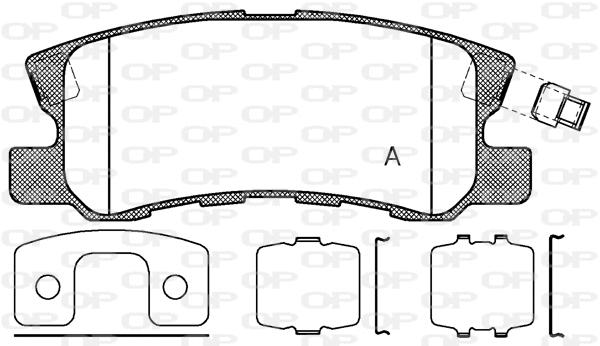 BPA0803.12 OPEN PARTS Комплект тормозных колодок, дисковый тормоз (фото 1)