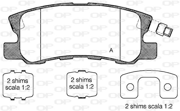 BPA0803.22 OPEN PARTS Комплект тормозных колодок, дисковый тормоз (фото 1)