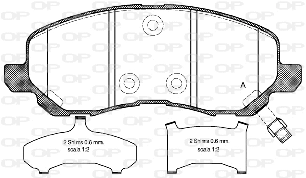 BPA0804.31 OPEN PARTS Комплект тормозных колодок, дисковый тормоз (фото 1)