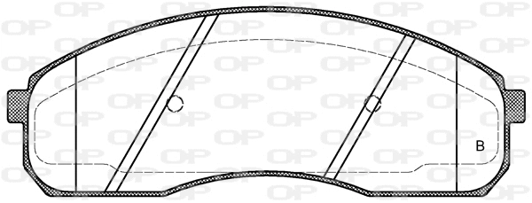 BPA0821.02 OPEN PARTS Комплект тормозных колодок, дисковый тормоз (фото 2)