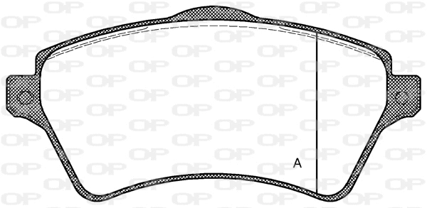 BPA0822.00 OPEN PARTS Комплект тормозных колодок, дисковый тормоз (фото 1)