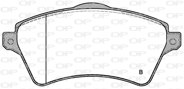 BPA0822.00 OPEN PARTS Комплект тормозных колодок, дисковый тормоз (фото 2)