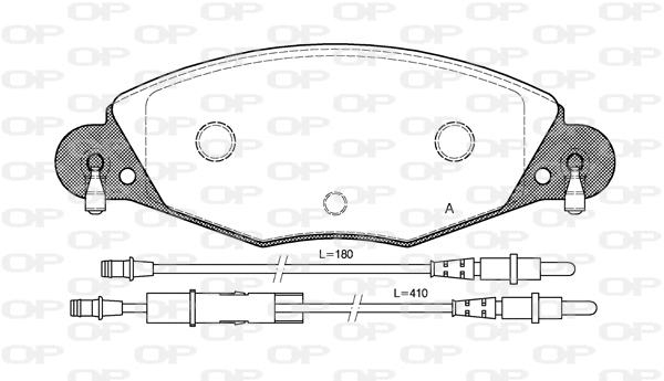 BPA0827.04 OPEN PARTS Комплект тормозных колодок, дисковый тормоз (фото 1)