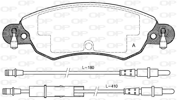 BPA0829.04 OPEN PARTS Комплект тормозных колодок, дисковый тормоз (фото 1)