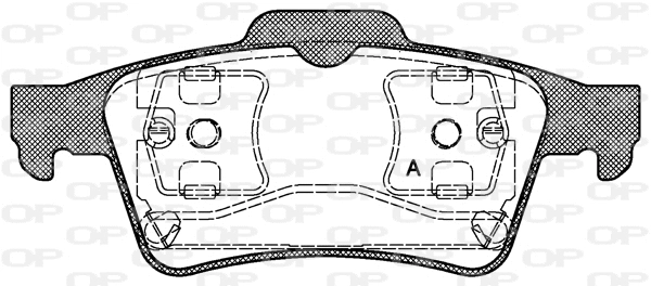 BPA0842.00 OPEN PARTS Комплект тормозных колодок, дисковый тормоз (фото 1)