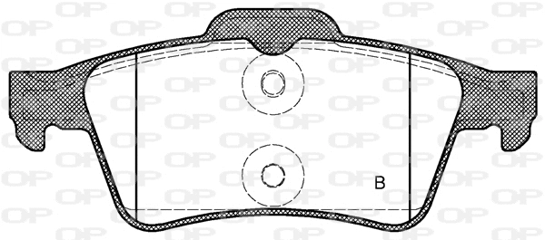 BPA0842.40 OPEN PARTS Комплект тормозных колодок, дисковый тормоз (фото 2)