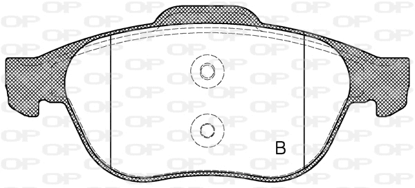 BPA0843.20 OPEN PARTS Комплект тормозных колодок, дисковый тормоз (фото 2)