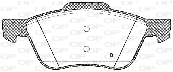 BPA0844.00 OPEN PARTS Комплект тормозных колодок, дисковый тормоз (фото 2)