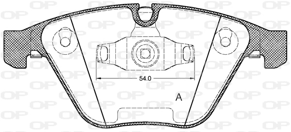 BPA0857.10 OPEN PARTS Комплект тормозных колодок, дисковый тормоз (фото 1)