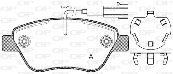 BPA0858.32 OPEN PARTS Комплект тормозных колодок, дисковый тормоз (фото 1)