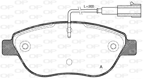 BPA0859.01 OPEN PARTS Комплект тормозных колодок, дисковый тормоз (фото 1)