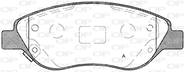 BPA0860.12 OPEN PARTS Комплект тормозных колодок, дисковый тормоз (фото 1)