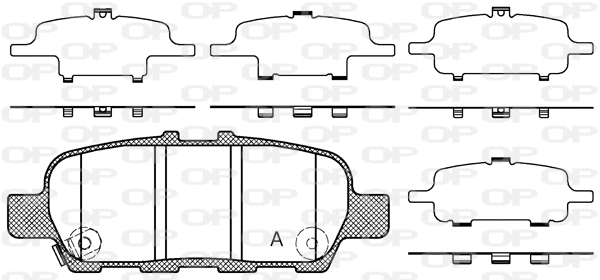 BPA0876.41 OPEN PARTS Комплект тормозных колодок, дисковый тормоз (фото 1)