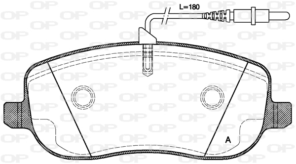 BPA0879.12 OPEN PARTS Комплект тормозных колодок, дисковый тормоз (фото 1)
