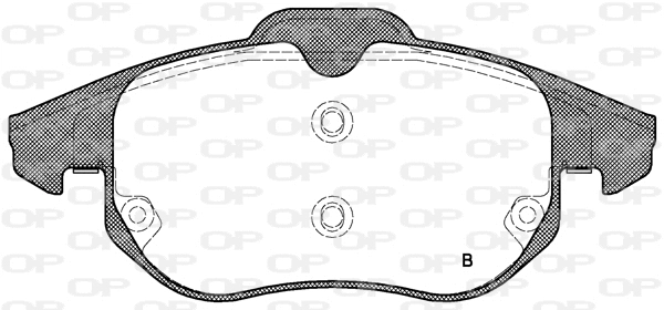 BPA0888.00 OPEN PARTS Комплект тормозных колодок, дисковый тормоз (фото 2)