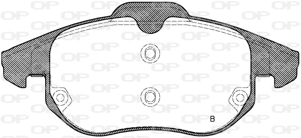 BPA0888.02 OPEN PARTS Комплект тормозных колодок, дисковый тормоз (фото 2)