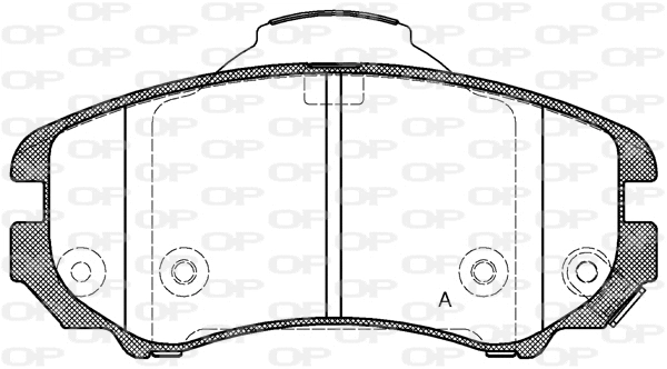 BPA0953.02 OPEN PARTS Комплект тормозных колодок, дисковый тормоз (фото 1)
