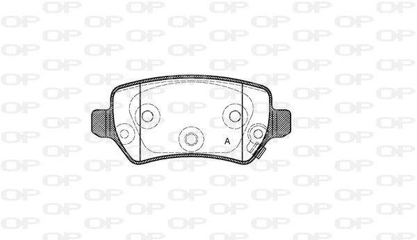BPA0957.22 OPEN PARTS Комплект тормозных колодок, дисковый тормоз (фото 1)