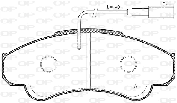 BPA0959.01 OPEN PARTS Комплект тормозных колодок, дисковый тормоз (фото 1)