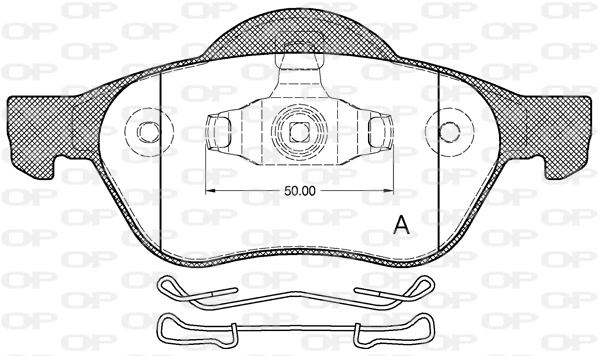 BPA0962.10 OPEN PARTS Комплект тормозных колодок, дисковый тормоз (фото 1)