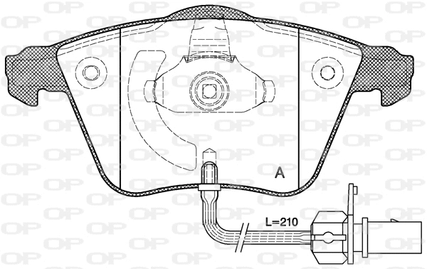 BPA0964.02 OPEN PARTS Комплект тормозных колодок, дисковый тормоз (фото 1)