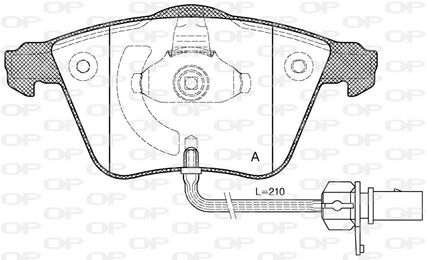 BPA0964.12 OPEN PARTS Комплект тормозных колодок, дисковый тормоз (фото 1)