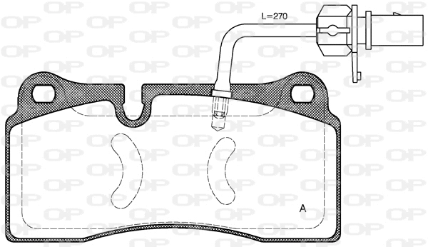 BPA0983.11 OPEN PARTS Комплект тормозных колодок, дисковый тормоз (фото 1)